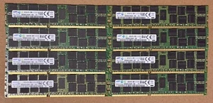 128GB (8x16GB) SAMSUNG PC3L-12800R DDR3-1600 ECC RDIMM M393B2G70QH0-YK0 SERVER - Picture 1 of 1