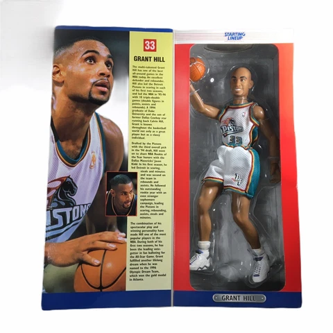 Starting Lineup Grant Hill 1997 Pistons #33 Poseable 14" Figure New Damaged Box Cover