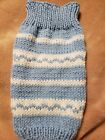 Dog Sweater Hand Knitted Pet Xs-Small Dog New White And Blue Color Pretty