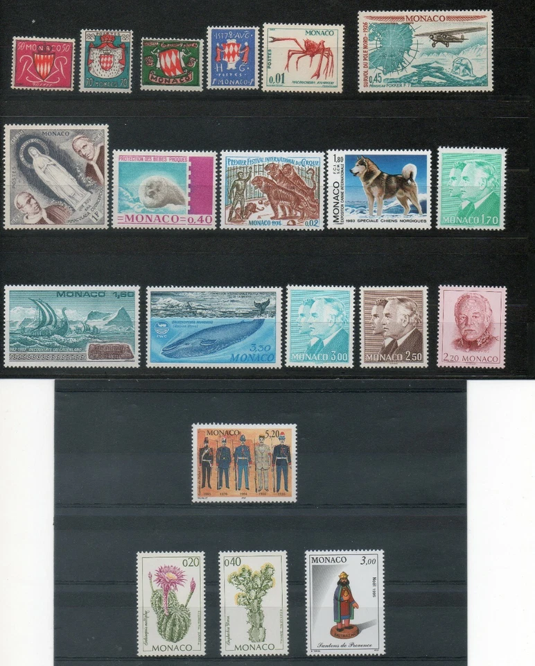 NE - Monaco - 9 - Lot de 20 timbres neufs sans trace de charnières - Photo 1/1