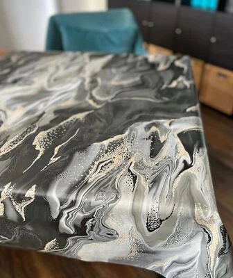 PVC Tischdecke Sahara Schwarz Meterware Wachstuch Eckig Breite & Länge wählbar  - Bild 1 von 3