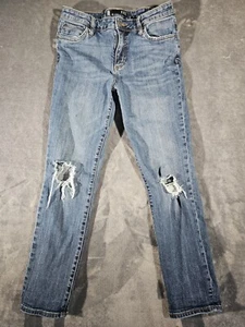 Kut From The Kloth Damen Jeans Blau Größe 6 Straight Leg Distressed Mid Rise - Bild 1 von 8