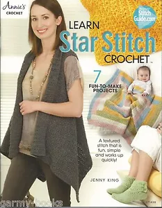 Learn Star Stitch Crochet Instruction Patterns Annie's Attic Jenny King NEW - Picture 1 of 4