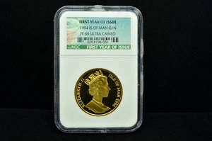 1994 Isle Of Man Gold One Noble One Troy Oz NGC PF69 UCAM First Year Of Issue - Picture 1 of 12