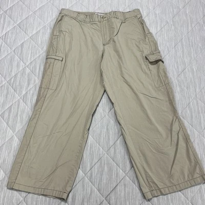 Columbia Pantalones Mujer 12 Caqui Beige Exterior Algodón Chino Pierna Recta 33x28 Foto 1 de 4