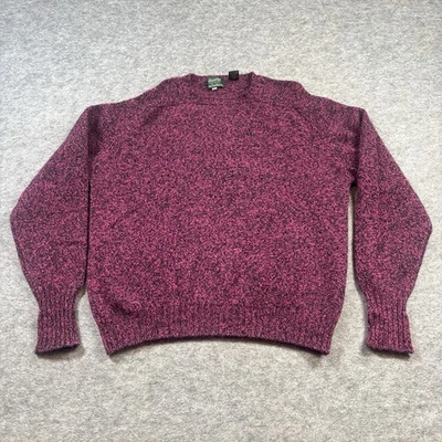 Marshall Fields Shetland Wool Sweater Ireland Mens XL Purple Pattern Longsleeve - Image 1 of 4