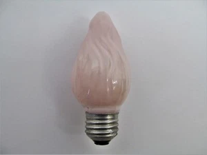 Vintage GE Flair Pink Light Bulb Chandelight 25 Watt Flame Tested Working - Picture 1 of 6