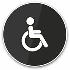 2 x Vinyl Stickers 25cm - Disabled Toilet Sign Office Cafe Cool Gift #7841