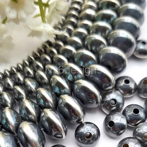 High Quality Navajo Saucer Pearl .925 Sterling Silver Beads 3.3-8.9mm forJewelry - Picture 1 of 8