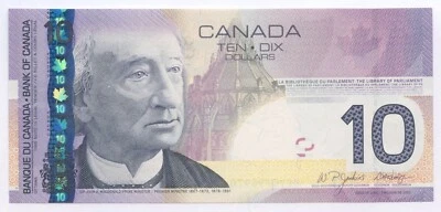 Bank of Canada $10, 2005 - Radar Changeover - BC-68a. Unc. S/N: BEY0798970 - Image 1 of 2