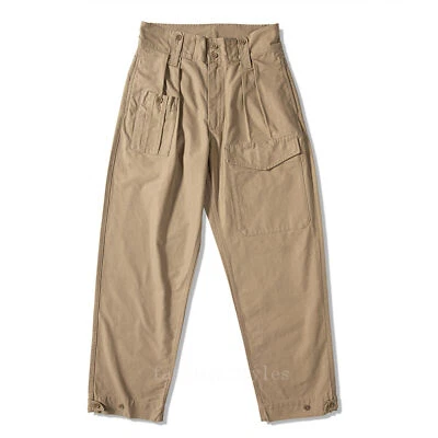 Red Tornado Men High Waist Deck Pants British OG107 Loose Cargo Motorcycle Pants - Photo 1/4