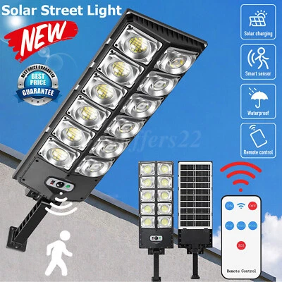 Lámpara de calle solar LED comercial 1000000LM exterior de atardecer a amanecer Foto 1 de 4