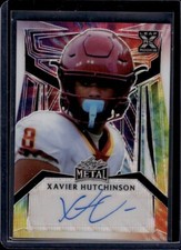 2023 Leaf Metal Draft Football Xavier Hutchinson AUTO #1/1 signed