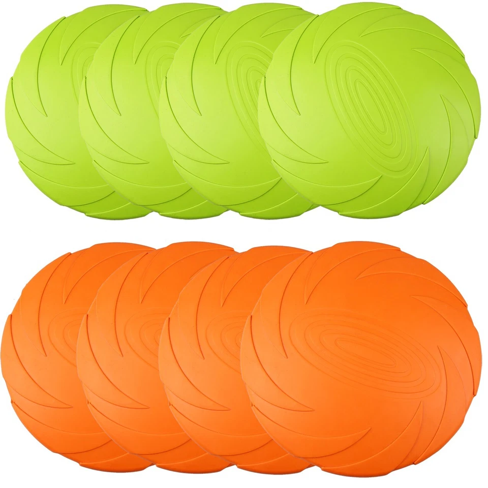 8 paquetes de discos voladores de juguete suave para mordida para perro disco volador suave para buscar Foto 1 de 4