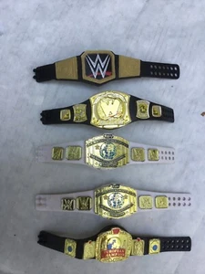 MATTEL WWE ELITE Championship TITLE BELT WRESTLING For Action Figure Lot Of 5 - Picture 1 of 7