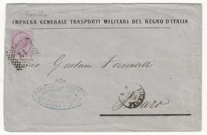 Regno d'Italia - 60 c. De La Rue Londra su busta 4 porti per Pesaro - Foto 1 di 2