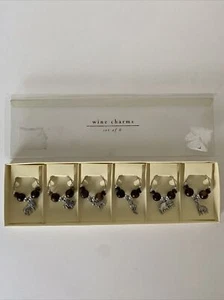 Pier One Wine Charms Safari Jungle Animals (Set of 6) - Picture 1 of 4