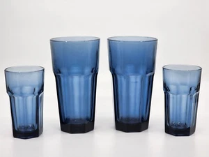 Libbey  Gibraltar Duratuff Dusky Blue Coolers And Juice Glass Lot - Picture 1 of 7