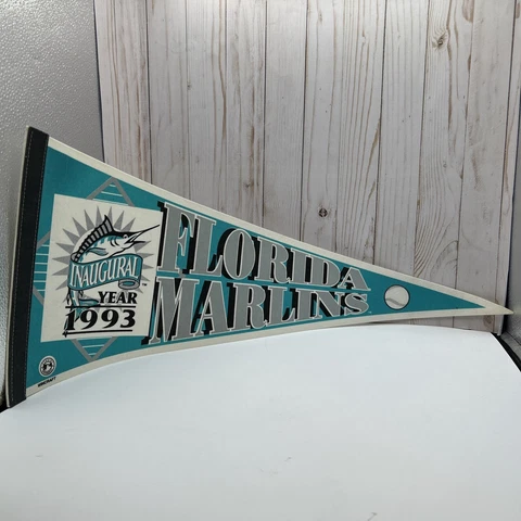 Florida Marlins 1993 INAUGURAL YEAR ~Vintage Licensed Pennant! Cover