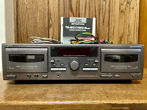 JVC TD-W217 2 Head Cassette Double Cassette Deck w/Manual - WORKS! - Picture 1 of 8