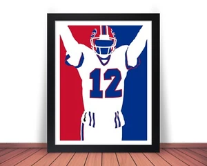 Framed JIM KELLY Photo Picture Art BUFFALO BILLS Football 8x10 or 11x14 (W1W) - Picture 1 of 13