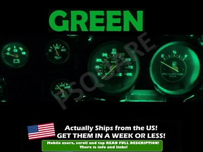 Speedometer Speedo LED Dash Bulbs Kit Green For Chevy 73-87 C10 C20 C30 Truck  - Image 1 of 2