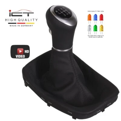 ICT pomello cambio pelle per Vauxhall Opel Astra J Cascada illuminato A47 Foto 1 de 4