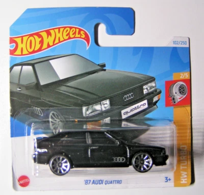 Hot Wheels - '87 Audi Quattro - Nero - 1:64 - Hw Turbo 2024 - HTD24 - Immagine 1 di 2