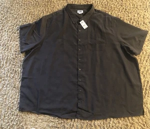 HB Harbor Bay Shirt Mens 6XL Dark Grey Short Sleeve Button Up DXL NWT - Picture 1 of 6