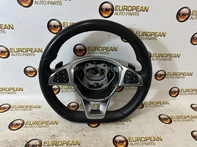 2018 MERCEDES W205 W253 C43 GLC43 AMG STEERING WHEEL W/ PADDLE SHIFTERS RED OEM - Изображение 1 из 4