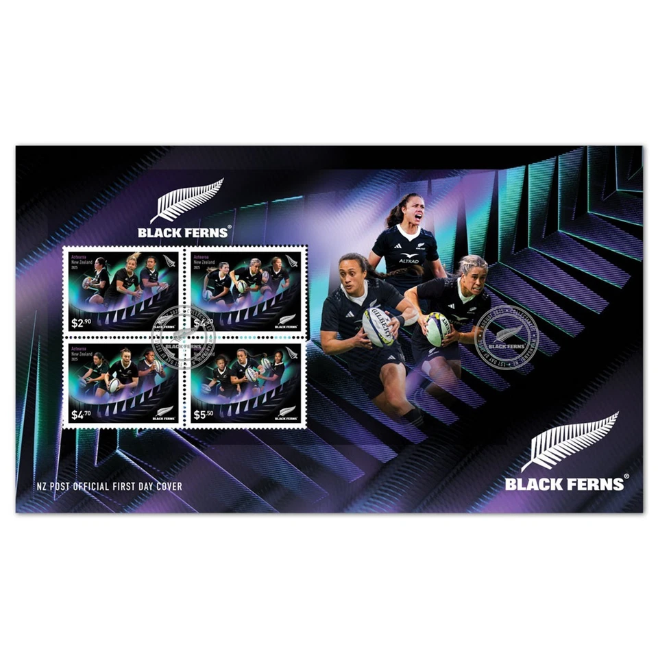 Nueva Zelanda 2025 Helechos Negros Miniatura Hoja Primer Día Cubierta FDC Foto 1 de 1