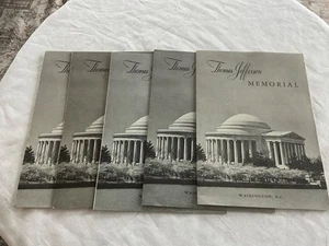 Lot of 5 Vintage National THOMAS JEFFERSON MEMORIAL Brochures Washington DC 1962 - Picture 1 of 8