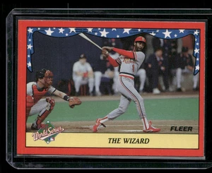 1988 Fleer - 1987 World Series #4 of 12 GAME 3 Ozzie Smith (HOF) - Picture 1 of 2