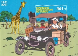 Congo 2001 Yvert SS 67 Comics Tintin nuovo nuovo di zecca - Foto 1 di 1