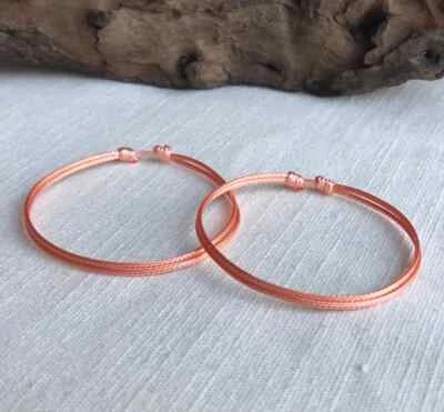 Coral 1mm Cordón Resistente al Agua Ajustable Pulsera o Tobillera Set Amistad Foto 1 de 4