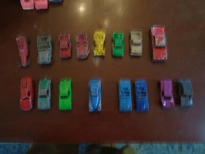 16 Old Tootsie toy cars most the 2" size 1 3", all have wheels and roll used - Picture 1 of 4
