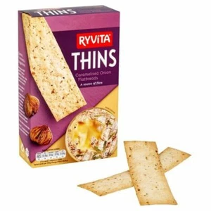 4x Ryvita Caramelised Onion Thins 120g - Picture 1 of 1