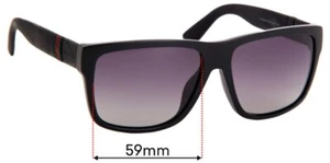 SFx lentes de repuesto para gafas de sol se adapta a Gucci Gg1124 / f / s - 59mm de ancho - Imagen 1 de 26