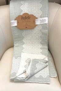 PiuBelle Manta Matelasse Jacquard 100% Algodón Reversible 50x70 Nueva con Etiquetas - Imagen 1 de 13