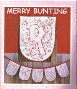 Merry Bunting Pattern with Pre Printed Linen - Picture 1 of 1