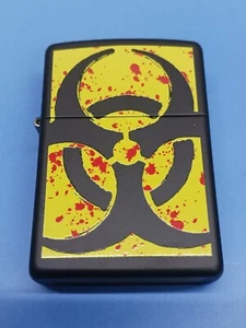 Zippo 24330 Hazardous Biohazard Black Matte - Picture 1 of 6