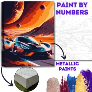 Pintura "Camino Cósmico" por números con pinturas metálicas y un marco de galería 3d - Imagen 1 de 7