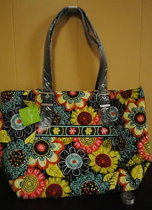 Vera Bradley FLOWER SHOWER Be Colorful Tote NWT Shopper Carry On Office - Picture 1 of 3