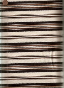 Midnight Cowboy black cream ticking stripe Maywood fabric - Picture 1 of 1