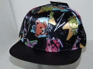 Five Night Freddy Hat Black Cute Bear Cap Satin OSFM Fox Duck - Picture 1 of 9