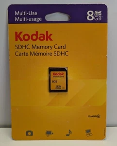 Kodak 8gb Secure Digital SDHC memory card storage 8 gb Class 4 retail pack - Picture 1 of 4