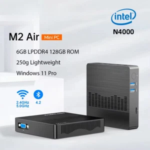 M2 Air Mini PC: Powerful 6GB RAM, 128GB EMMC, Intel N4000, Windows 11 Pro - Picture 1 of 19