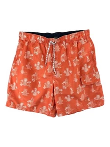 Croft & Barrow para hombre talla XL baúl naranja red forrada 4 bolsillos piñas hawaianas - Imagen 1 de 20