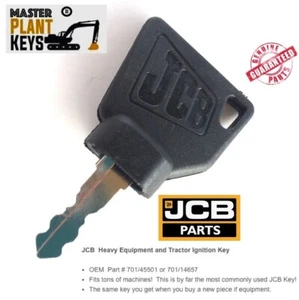 Llave de planta maestra de encendido de equipo JCB logotipo OEM 701/45501 genuino OEM llave de pieza - Imagen 1 de 2