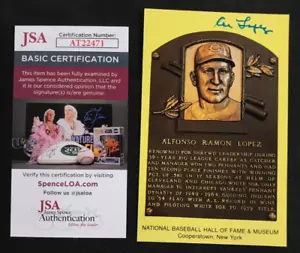 Al Lopez Signed Hall Of Fame Postcard JSA Cert AUTO MLB C. Indians HOF '77 NICE! - Picture 1 of 4